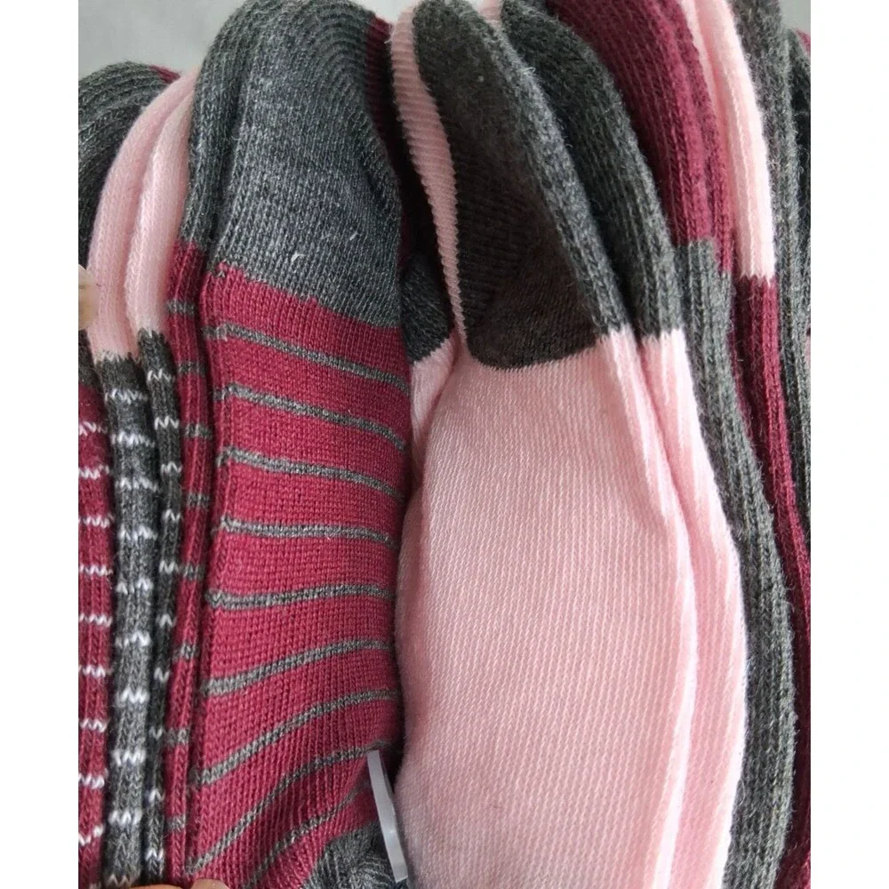 20pr Love Yourself 4-6.5 No Show Socks Girls Butterfly Stripes School Casual